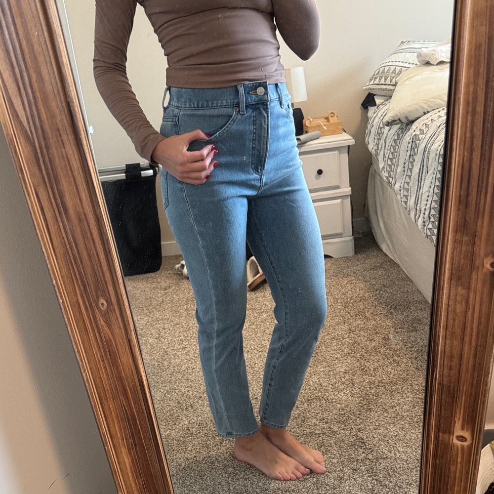 Express Blue Straight Leg Women's Jeans